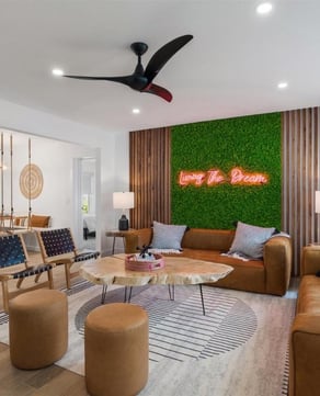 Real Moss Wall in the Living Room